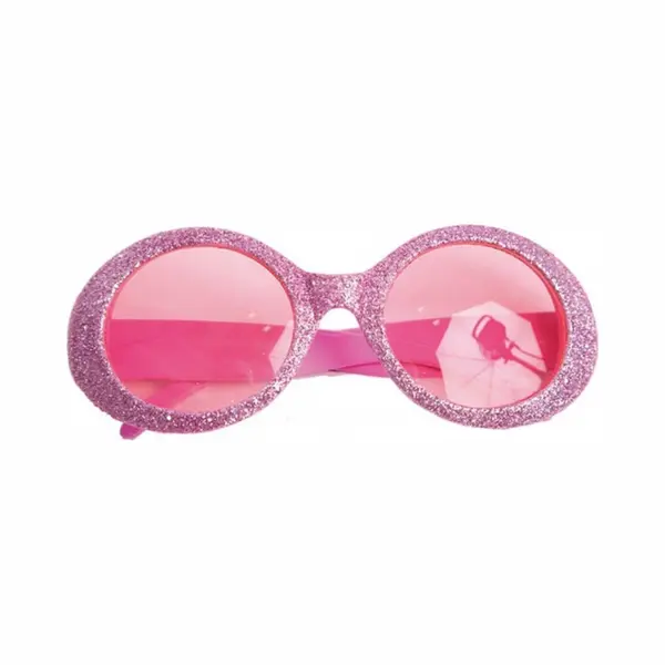 Faram Party Disco Bril - Roze Met Glitters - Seventies/Disco Stijl thumbnail