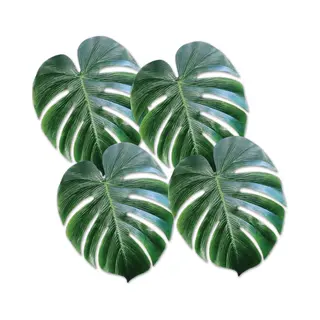 Decoratieve Hawaii Thema Palm Bladeren 4x Stuks - Thema Party/feestartikelen Versieringen
