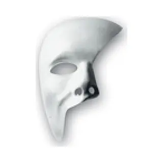 Carnaval Verkleed Masker Phantom Of The Opera - 6x - Wit - Met Elastiekje - Plastic - Zelf Beschilderbaar