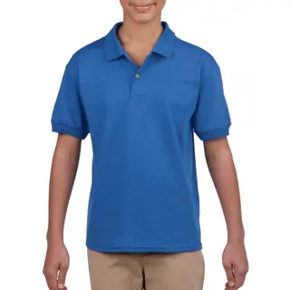 Gildan Poloshirt - Voor Kinderen - Blauw - Jongens En Meisjes - Katoen/polyester - 190 Grams 122/128
