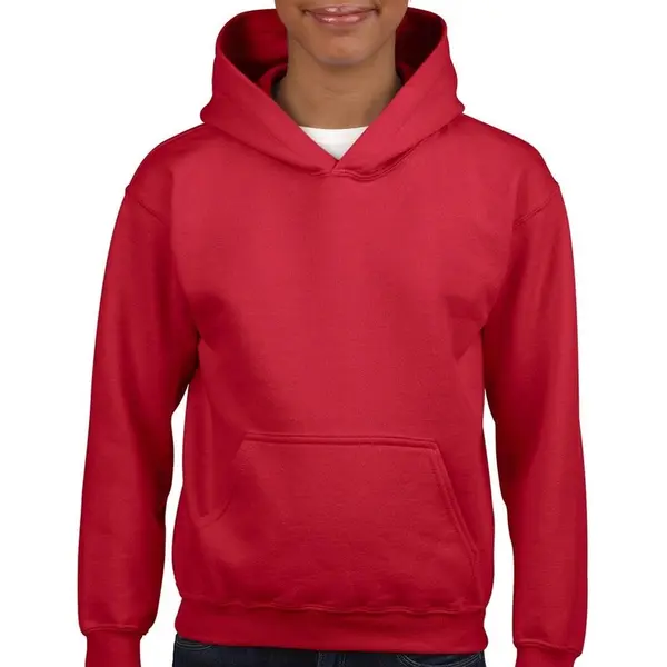 Gildan Sweater Met Capuchon - Rood - Voor Kinderen - Kinderkleding - Lange Mouwen - Hoodie 110/116 thumbnail