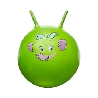 T & F creations Skippybal Met Dieren Gezicht Groen 46 Cm