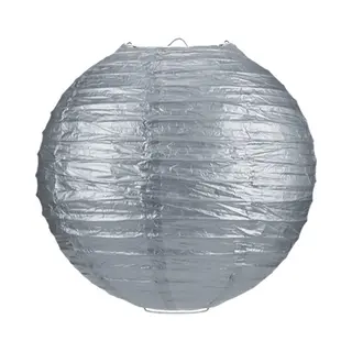 Luxe Bol Lampion Zilver 35 Cm