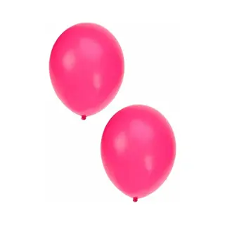 Bellatio Decorations Ballonnen - 10 Stuks - Neon Roze - 27 Cm - Helium Of Lucht - Verjaardag / Versiering