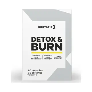 Body & Fit Detox & Burn - Fatburner - Afslankpillen - Groene Thee Supplement Met Cafeïne - 60 Capsules