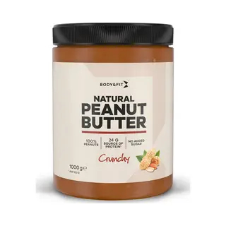 Body & Fit Natural Crunchy Peanut Butter - 100% Pindakaas - Pindapasta - 1 Kg