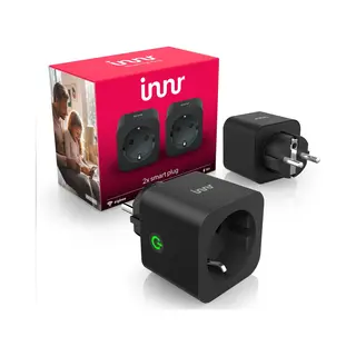Innr Slimme Stekker - Zigbee - Werkt Met Philips Hue* - Smart Plug Met Energiemeter - Smartplug Zwart - Indoor - 2 Stuks