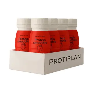 Protiplan - Tray Proteïne Smoothie Aardbei - 8 X 200 Ml - Voordeelpak - Ready To Go Proteïnedrank