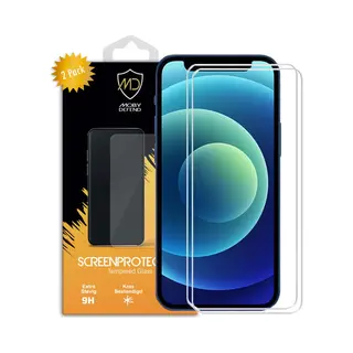 2-Pack MobyDefend Screenprotectors - Geschikt Voor IPhone 12 / IPhone 12 Pro - Case-Friendly Screensavers - Gehard Glas