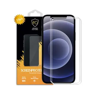 2-Pack MobyDefend Screenprotectors - Geschikt Voor IPhone 12 Mini - Case-Friendly Screensavers - Gehard Glas