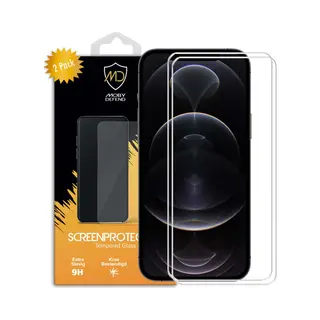 2-Pack MobyDefend Screenprotectors - Geschikt Voor IPhone 12 Pro Max - Case-Friendly Screensavers - Gehard Glas