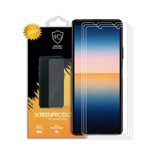 3-Pack MobyDefend Screenprotectors - Geschikt Voor Sony Xperia 10 Iii - Case-Friendly Screensaver - Gehard Glas
