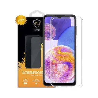 2-Pack MobyDefend Screenprotectors - Geschikt Voor Samsung Galaxy A23 - Case-Friendly Screensavers - Gehard Glas