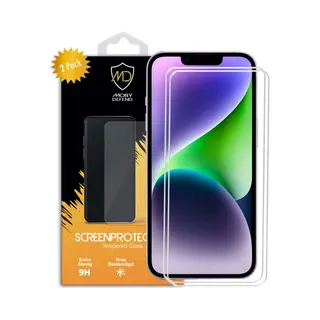 2-Pack MobyDefend Screenprotectors - Geschikt Voor IPhone 14 Plus - Case-Friendly Screensavers - Gehard Glas
