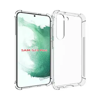 MobyDefend Hoesje - Geschikt Voor Samsung Galaxy S23 Plus (S23+) - Transparante Shockproof Tpu Backcover - Verstevigde Hoeken - Volledig Doorzichtig