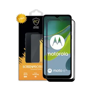 2-Pack MobyDefend Screenprotectors - Geschikt Voor Motorola Moto E13 - Screensaver Met Zwarte Randen - Gehard Glas