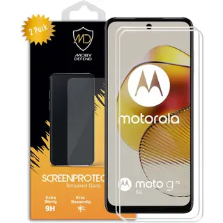 2-Pack MobyDefend Screenprotectors - Geschikt Voor Motorola Moto G73 - Case-Friendly Screensaver - Gehard Glas