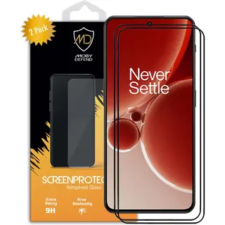 2-Pack MobyDefend Screenprotectors - Geschikt Voor OnePlus Nord 3 - Screensavers Met Zwarte Randen - Gehard Glas