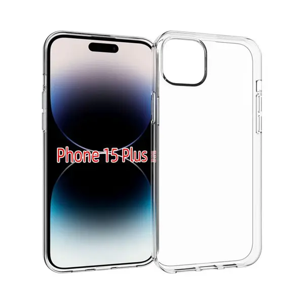 MobyDefend Hoesje - Geschikt Voor IPhone 15 Plus - Transparante Tpu Backcover - Volledig Doorzichtig thumbnail