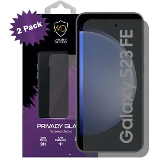 2-Pack MobyDefend Screenprotectors - Geschikt Voor Samsung Galaxy S23 Fe - Hd Privacy Glass Screensavers