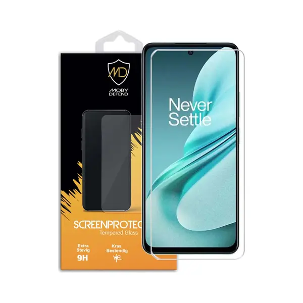 MobyDefend Screenprotector - Geschikt Voor OnePlus Nord N30 Se - Case-Friendly Screensaver - Gehard Glas thumbnail