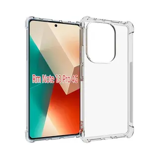 MobyDefend Hoesje - Geschikt Voor Xiaomi Redmi Note 13 Pro 4G - Transparante Shockproof Tpu Backcover - Verstevigde Hoeken - Volledig Doorzichtig