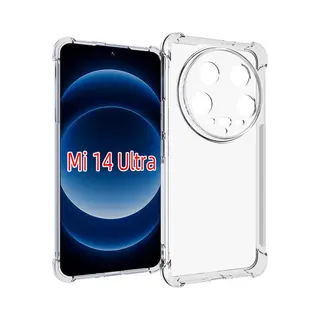 MobyDefend Hoesje - Geschikt Voor Xiaomi 14 Ultra - Transparante Shockproof Tpu Backcover - Verstevigde Hoeken - Volledig Doorzichtig