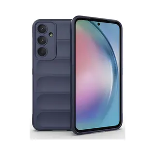 MobyDefend Hoesje - Geschikt Voor Samsung Galaxy A55 - Tpu Gripcase - Blauw