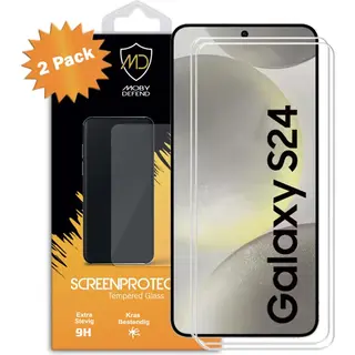2-Pack MobyDefend Screenprotectors - Geschikt Voor Samsung Galaxy S24 - Case-Friendly Screensavers - Gehard Glas
