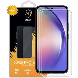 2-Pack MobyDefend Screenprotectors - Geschikt Voor Samsung Galaxy A54 - Case-Friendly Screensavers - Gehard Glas