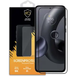 MobyDefend Screenprotector - Geschikt Voor Motorola Edge 30 Neo - Screensaver Met Zwarte Randen - Gehard Glas