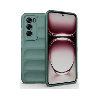 MobyDefend Hoesje - Geschikt Voor Oppo Reno12 Pro - Tpu Gripcase - Groen