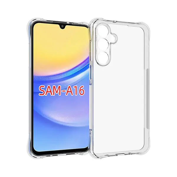 MobyDefend Hoesje - Geschikt Voor Samsung Galaxy A16 - Transparante Shockproof Tpu Backcover - Verstevigde Hoeken - Volledig Doorzichtig thumbnail