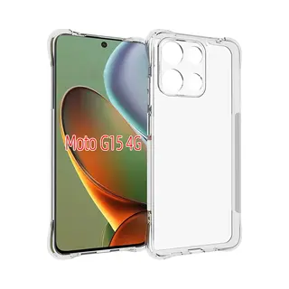 MobyDefend Hoesje - Geschikt Voor Motorola Moto G15 / G15 Power - Transparante Shockproof Tpu Backcover - Verstevigde Hoeken - Volledig Doorzichtig