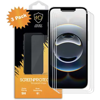 3-Pack MobyDefend Screenprotectors - Geschikt Voor IPhone 16e Case-Friendly Screensavers - Gehard Glas