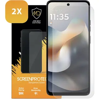 2-Pack MobyDefend Screenprotectors - Geschikt Voor Motorola Moto G56 - Case-Friendly Screensavers - Gehard Glas