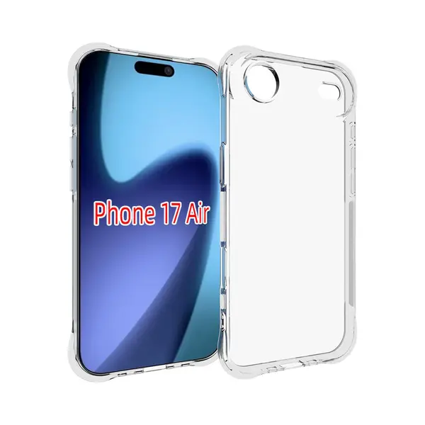 MobyDefend Hoesje - Geschikt Voor IPhone Air - Transparante Shockproof Tpu Backcover - Verstevigde Hoeken - Volledig Doorzichtig thumbnail