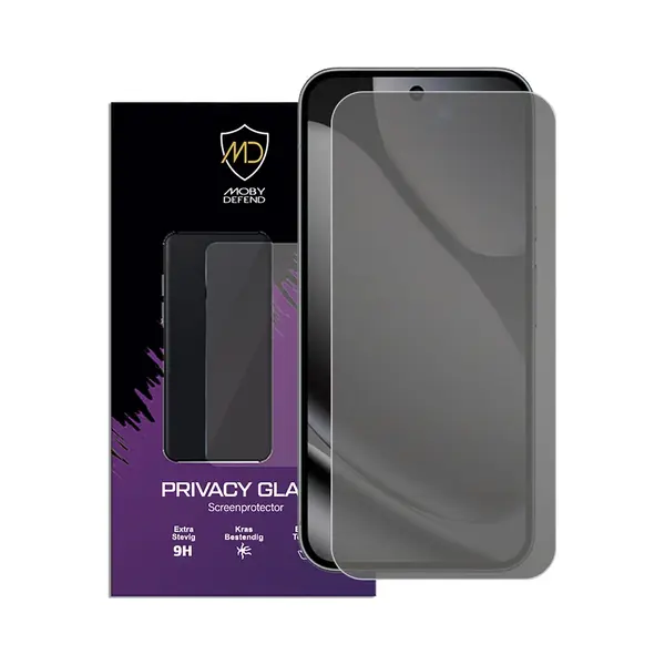 MobyDefend Screenprotector - Geschikt Voor Google Pixel 10 Pro Xl - Hd Privacy Glass Screensaver thumbnail