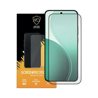 MobyDefend Screenprotector - Geschikt Voor Oppo Reno14 - Screensaver Met Zwarte Randen - Gehard Glas