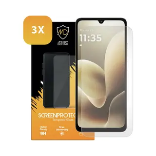 3-Pack MobyDefend Screenprotectors - Geschikt Voor Motorola Moto G06 Power - Case-Friendly Screensavers - Gehard Glas
