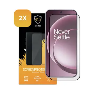 2-Pack MobyDefend Screenprotectors - Geschikt Voor OnePlus 15 - Screensavers Met Zwarte Randen - Gehard Glas