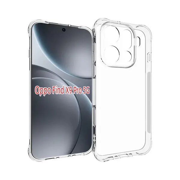 MobyDefend Hoesje - Geschikt Voor Oppo Find X9 Pro - Transparante Shockproof Tpu Backcover - Verstevigde Hoeken - Volledig Doorzichtig thumbnail
