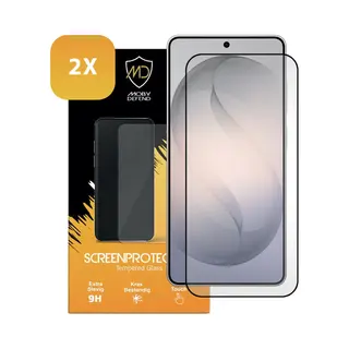 2-Pack MobyDefend Screenprotectors - Geschikt Voor Samsung Galaxy S26 Ultra - Screensavers Met Zwarte Randen - Gehard Glas