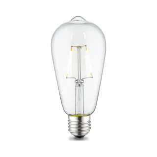 Home Sweet Home - Edison Vintage E27 Led Filament Lichtbron Drop - Helder - 6.4/6.4/14cm - ST64 Deco - Retro Led Lamp - 2W 160lm 3000K - Warm Wit