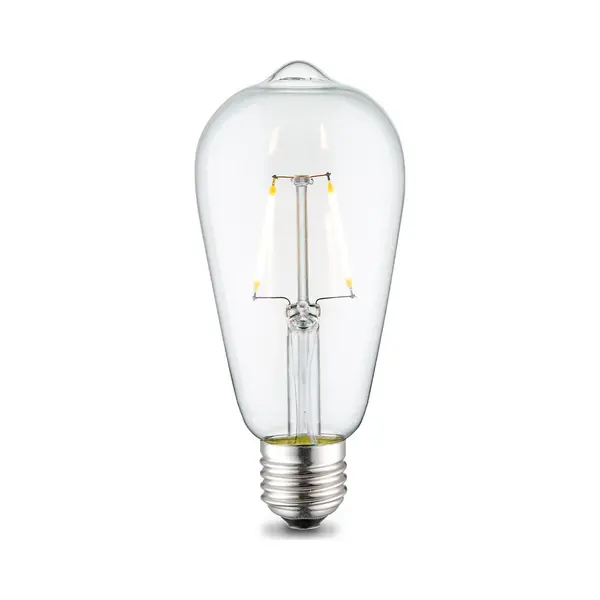 Home Sweet Home - Edison Vintage E27 Led Filament Lichtbron Drop - Helder - 6.4/6.4/14cm - ST64 Deco - Retro Led Lamp - 2W 160lm 3000K - Warm Wit thumbnail