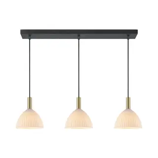 Home Sweet Home - Moderne Hanglamp Credo - 3 Lichts Hanglamp Gemaakt Van Glas En Metaal - Messing - 70/18/125cm - Dekra Getest - Geschikt Voor E14 Led