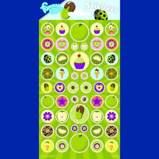 Funny Products Stickers Apple Groen 50 Stuks - Sinterklaas- Schoencadeau - Schoencadeautje - Knutselen - Creatief