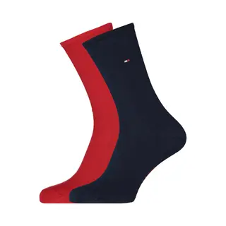 Tommy Hilfiger Damessokken Casual (2-pack) - Uni Katoen - Tommy Rood En Blauw