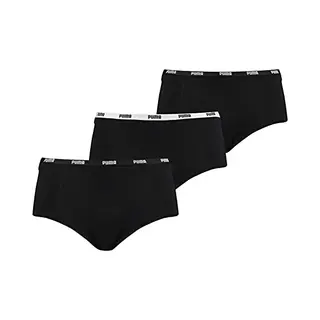 Puma Damen Unterwäsche Unterhosen 3 Mini Shorts Im Vorteilspack (Black, L)