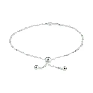 Glams Enkelbandje Bolletjes 22 -24 Cm - Zilver